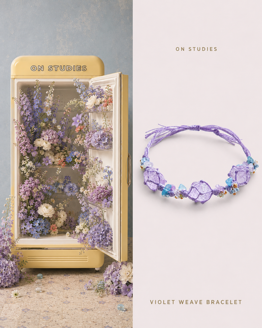 Violet Weave Bracelet color study with amethyst and sparkling accents