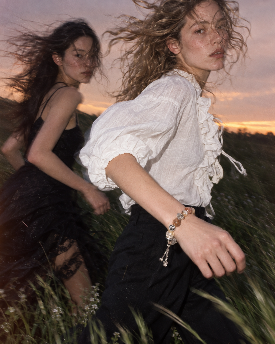 Golden Hour Tassel Bracelet worn on wrist