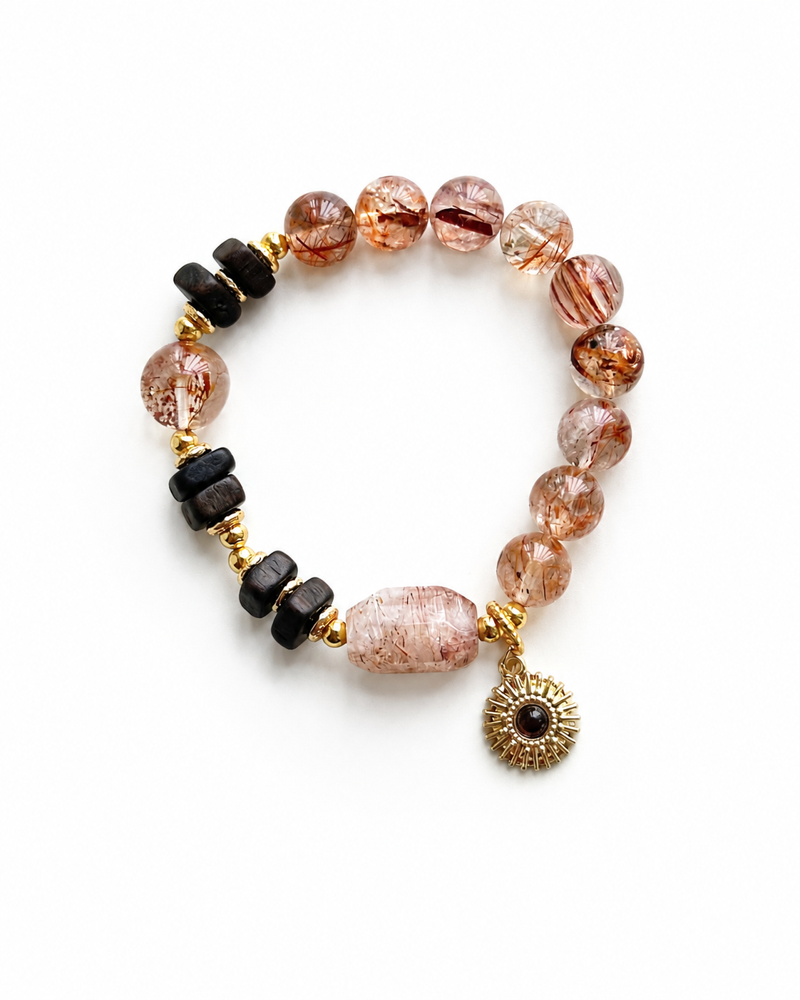Cognac Gold Bracelet on white background